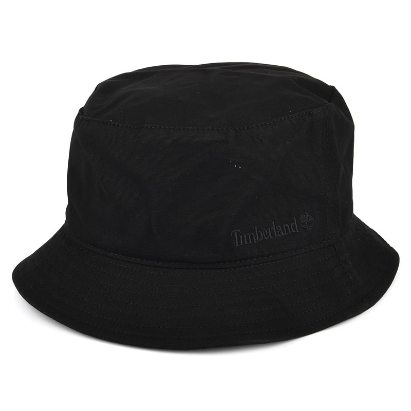 Timberland Hats Peached Cotton Canvas Bucket Hat – Black Small/Medium