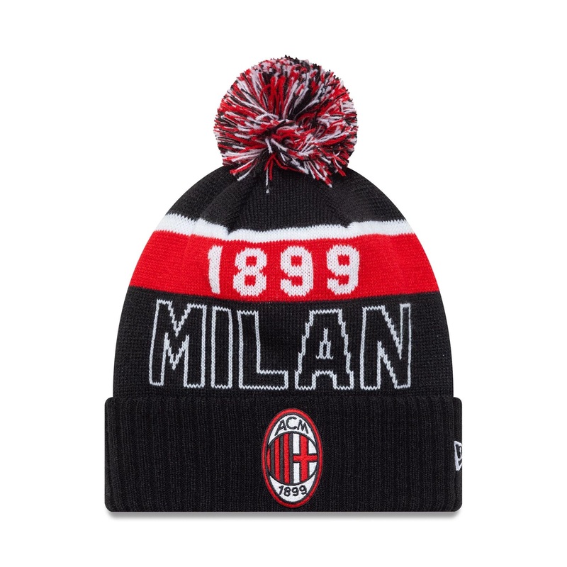AC Milan AC Milan Black Sport Knit Beanie Hat OSFM