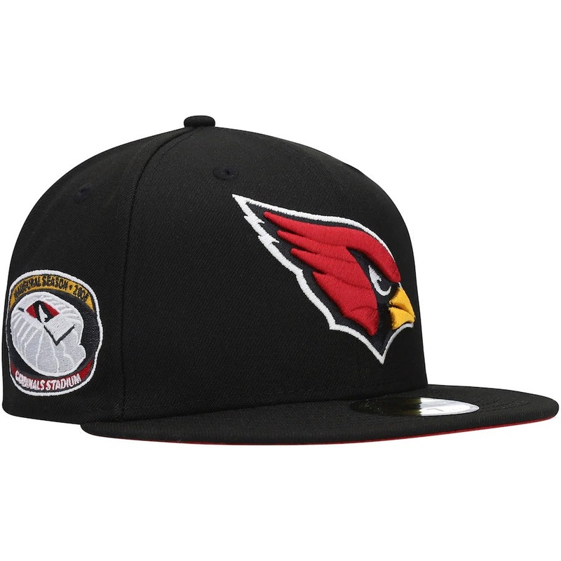 New Era Arizona Cardinals Black 2006 Inaugural Season Cardinals Stadium Anniversary Patch Team 59FIFTY Fitted Hat