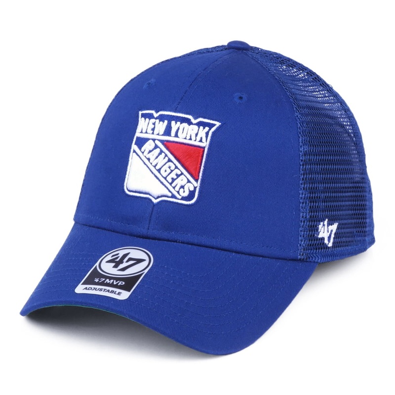 47 Brand New York Rangers Trucker Cap – NHL Branson MVP – Blue Adjustable