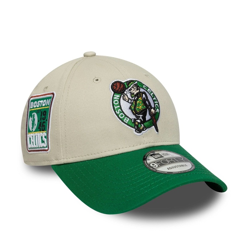 Boston Celtics NBA Contrast Patch Cream 9FORTY Adjustable Cap OSFM