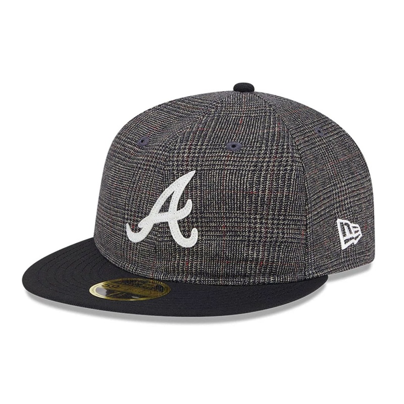 Atlanta Braves 59FIFTY Day Black Retro Crown 59FIFTY Fitted Cap 6 7/8