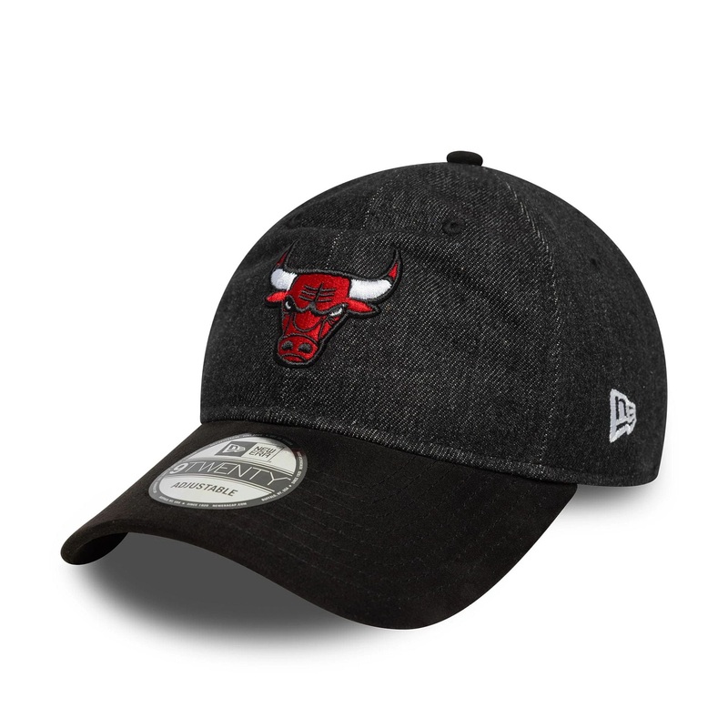 Chicago Bulls NBA Denim Black 9TWENTY Adjustable Cap OSFM