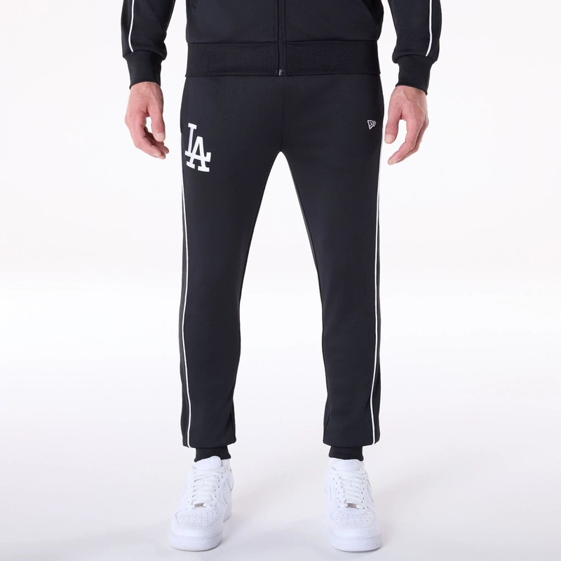 LA Dodgers MLB Track Pants Black Fleece Joggers XS