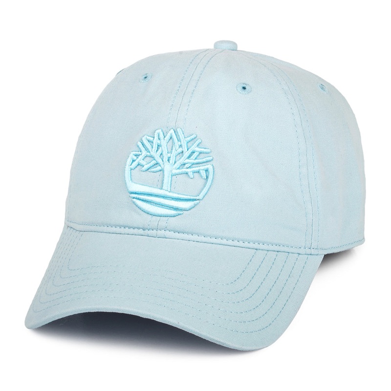 Timberland Hats Soundview Cotton Canvas Baseball Cap – Sky Blue Adjustable