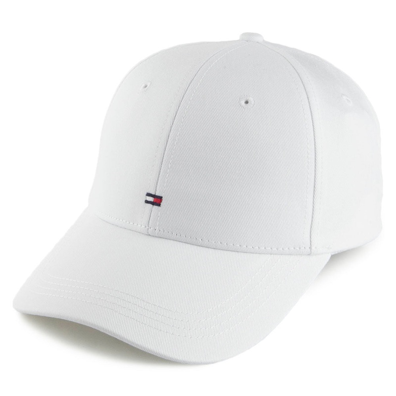 Tommy Hilfiger Hats Classic Baseball Cap – White Adjustable