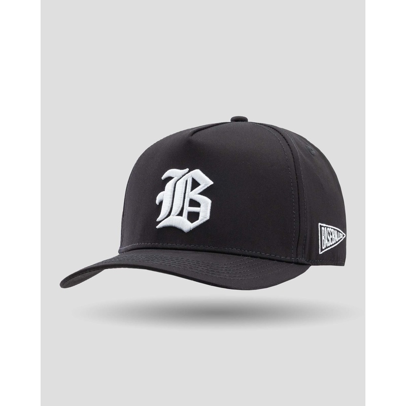 Ballplayer B Five Panel Cap – Black