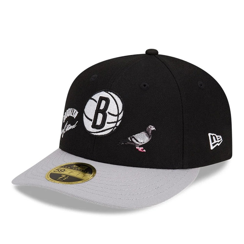 Brooklyn Nets 59FIFTY Low Profile NBA X Staple Black Cap 7