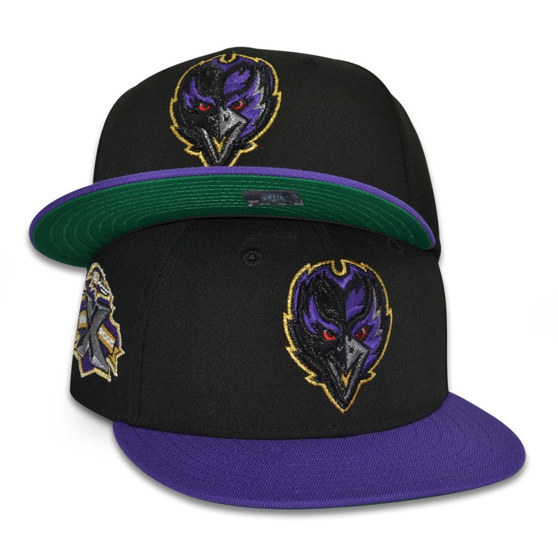 Baltimore Ravens “CORVAS” Exclusive New Era 59Fifty Fitted Hat – Black/Purple 6 7/8