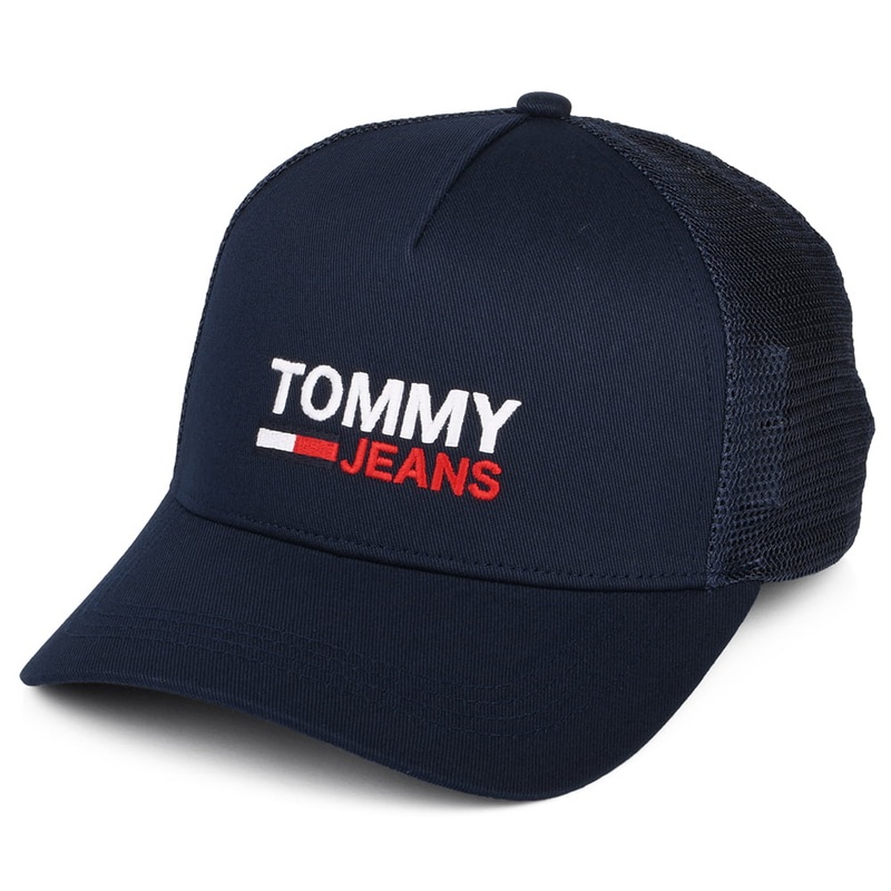 Tommy Hilfiger Hats TJM Flag Trucker Cap – Dark Navy Adjustable