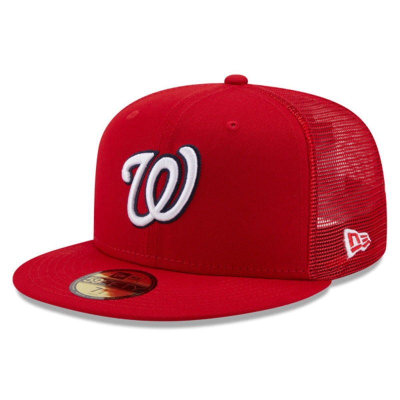 Washington Nationals New Era MLB CLASSIC TRUCKER 59FIFTY Fitted Mesh Hat 7 1/8