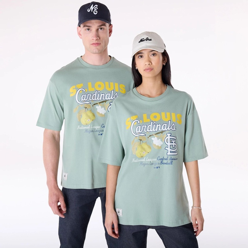 St. Louis Cardinals MLB Fruit Pastel Green T-Shirt XS