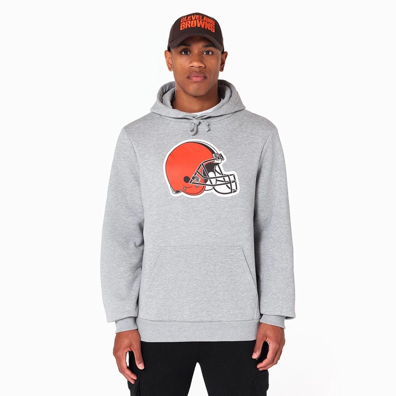 Cleveland Browns NFL Grey Pullover Hoodie XS
