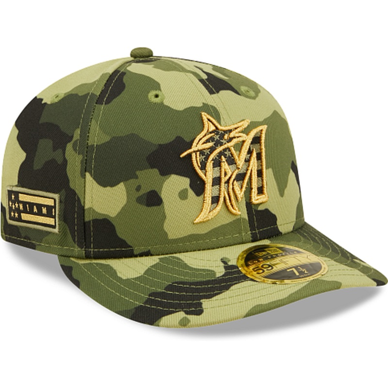 New Era  Miami Marlins 2022 Armed Forces Day Low Profile 59FIFTY Fitted Hat