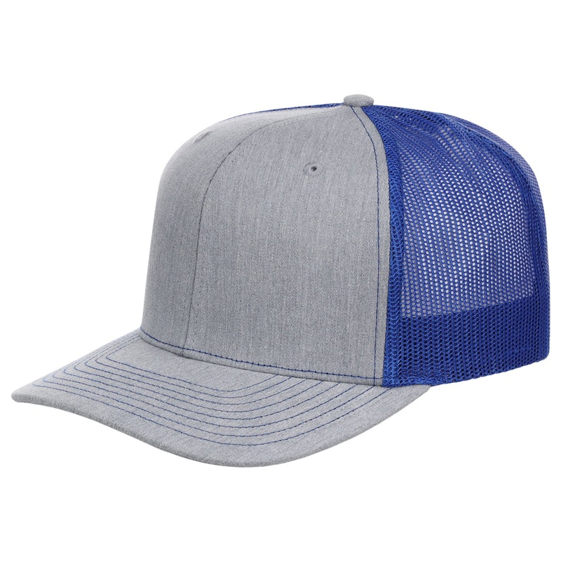 Richardson 112 Trucker – Heather Grey/Royal Blue Adjustable