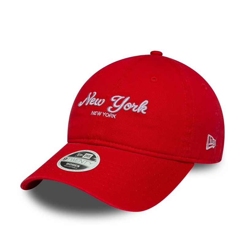 Womens New Era City Red 9TWENTY Adjustable Cap OSFM