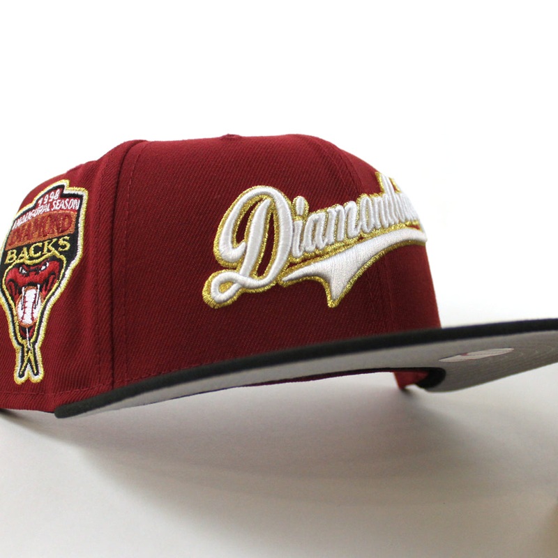 Arizona Diamondbacks 1998 Inaugural Season New Era 59Fifty Fitted Hat (Brick Red Black Gray Under Brim) 6 7/8