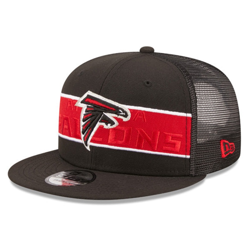 Atlanta Falcons New Era NFL TONAL BAND TRUCKER 9FIFTY Snapback Hat – Black/Red