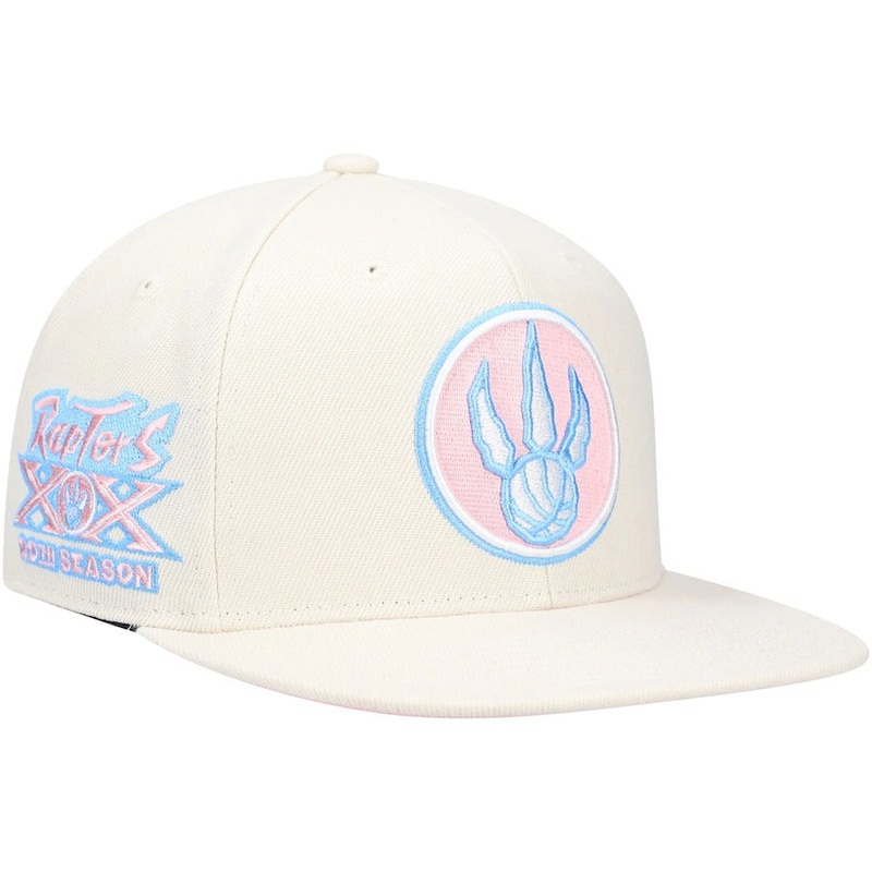 Mitchell & Ness x Lids Toronto Raptors Cream 20th Season Hardwood Classics Cake Pop Fitted Hat