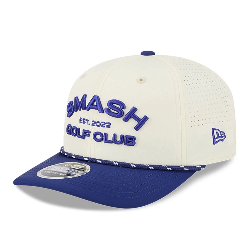 Smash LIV Golf 2025 White 9SEVENTY Stretch Snap Adjustable Cap OSFM