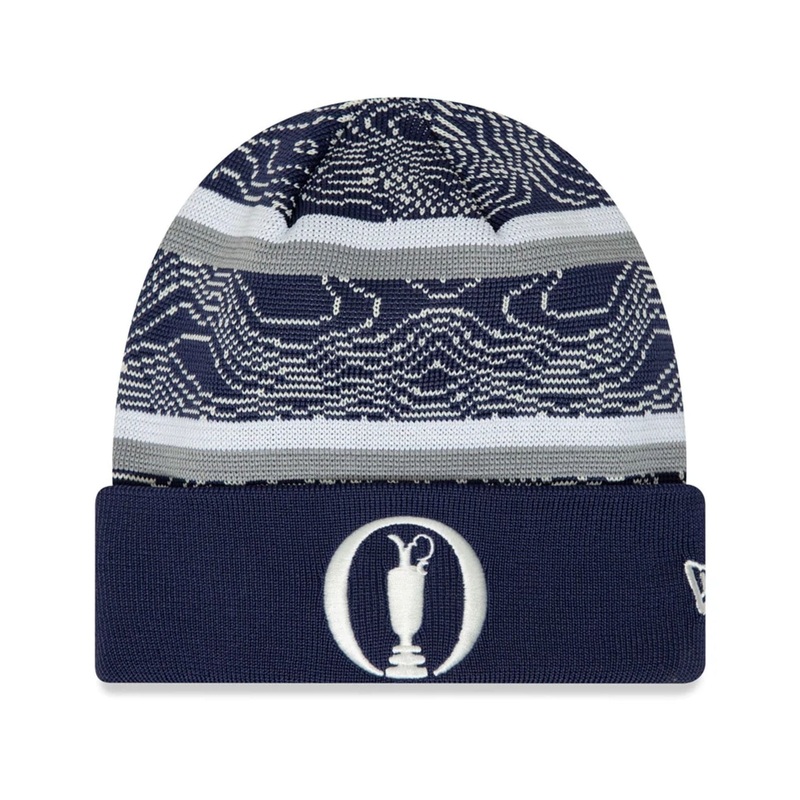 The Open Championships Jacquard Navy Cuff Knit Beanie Hat OSFM