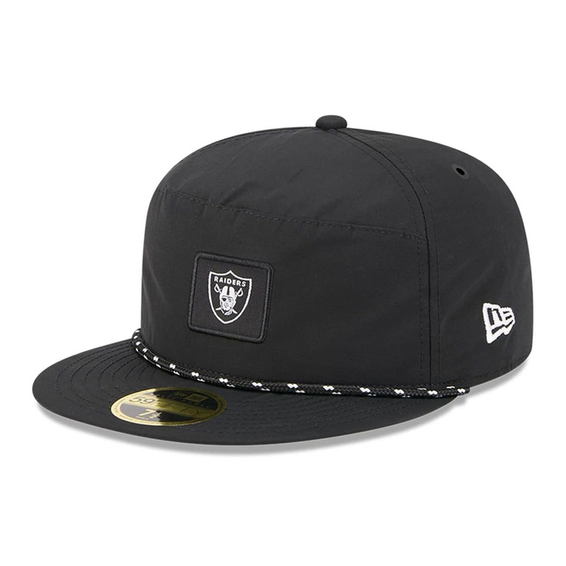 Las Vegas Raiders NFL Black 59FIFTY Split Panel Fitted Cap 6 7/8