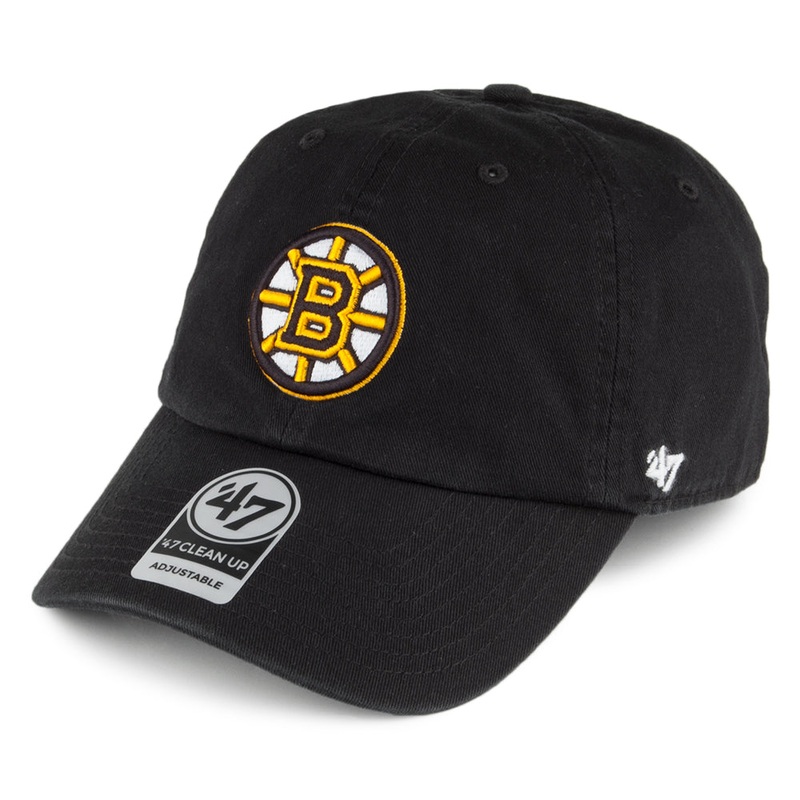 47 Brand Boston Bruins Baseball Cap – NHL Clean Up – Black Adjustable