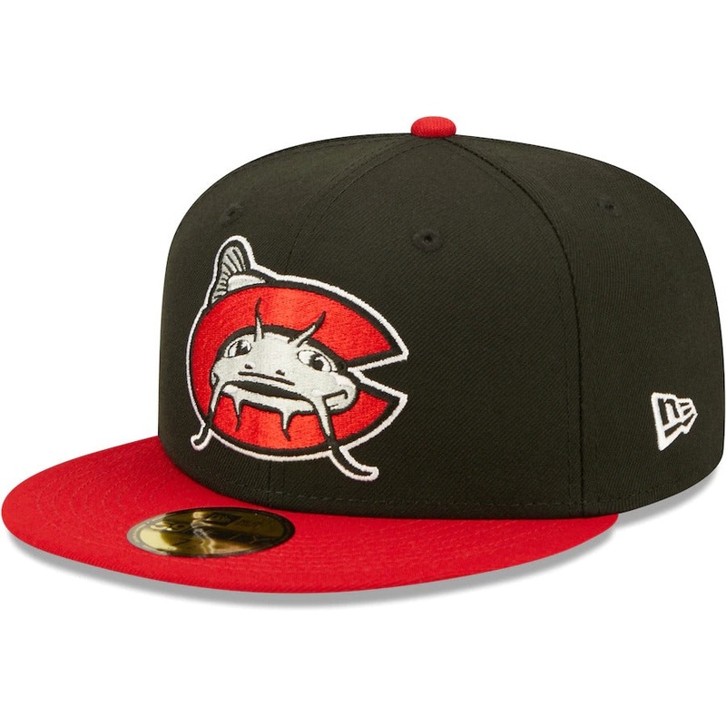 New Era Carolina Mudcats Black Authentic Collection Team Home 59FIFTY Fitted Hat