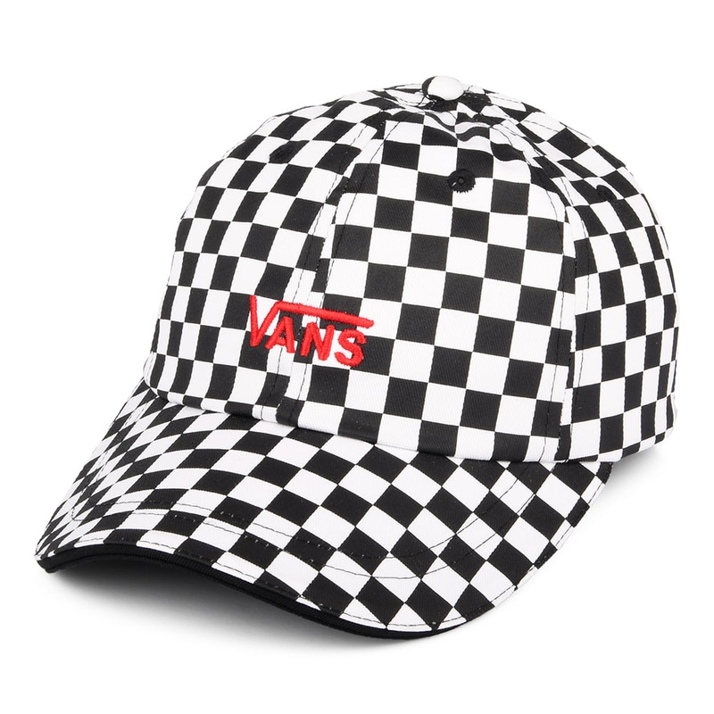 Vans Hats High Standard Checkerboard Baseball Cap – Black-White Adjustable