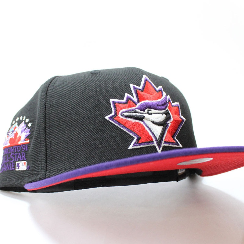 Toronto Blue Jays 1991 All-Star Game New Era 59Fifty Fitted Hat (Black Purple Red Under Brim) 7