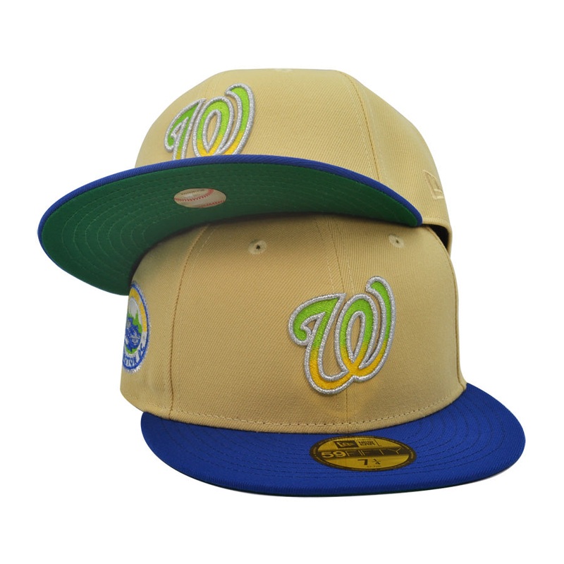 Washington Nationals 2008 INAUGURATION Exclusive New Era 59Fifty Fitted Hat – Vegas Gold/Royal 6 7/8