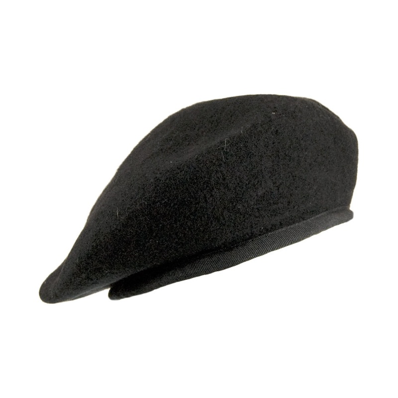 Wool Military Beret – Black 55