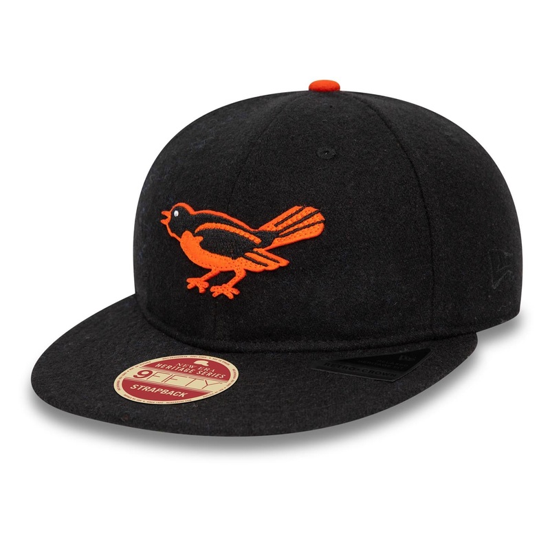 Baltimore Orioles 59FIFTY Retro Crown Heritage Series Black Cap S-M
