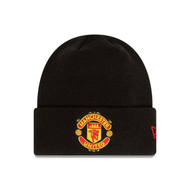 Manchester United Essential Black Beanie Hat OSFA