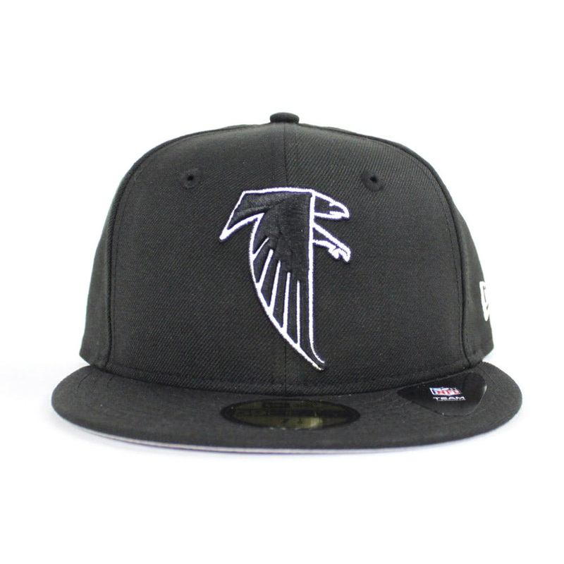 Atlanta Falcons Retro New Era 59Fifty Fitted Hat (Black Gray Under Brim) 7