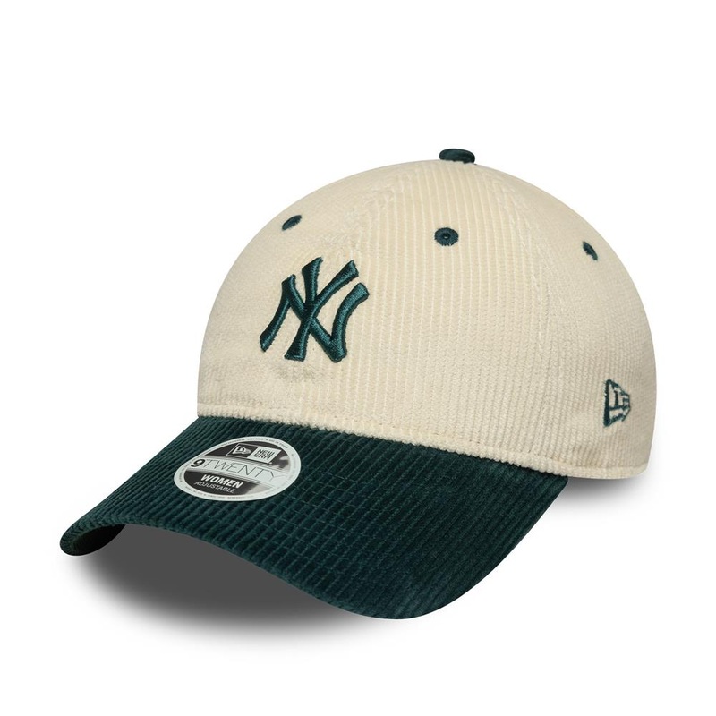 New York Yankees 9TWENTY Womens MLB Block Cord Stone/Green Cap One Size