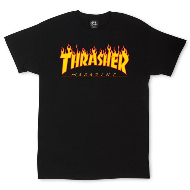 Thrasher Flame Tee (Black) s