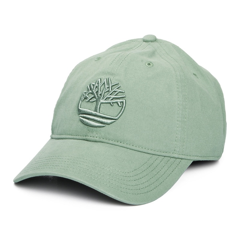 Timberland Hats Soundview Cotton Canvas Baseball Cap – Sage Adjustable