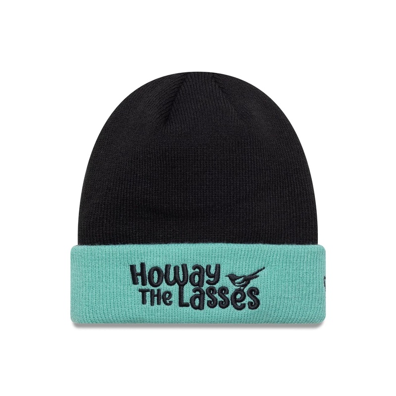 Newcastle United FC Youth Wordmark Black Cuff Knit Beanie Hat Child