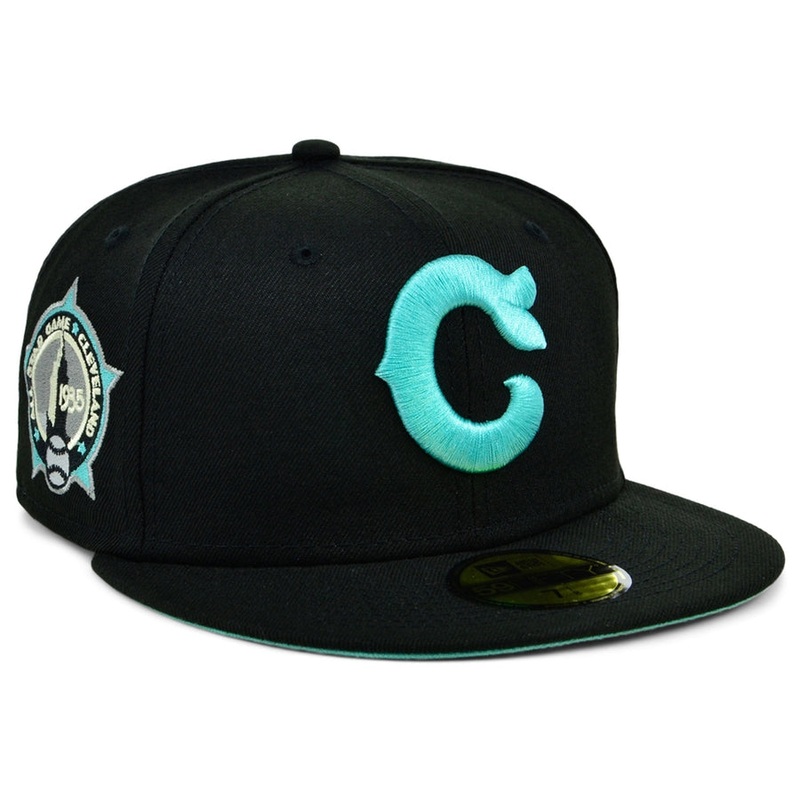 New Era x Lids HD Cleveland Indians Black/Mint 2022 59FIFTY Fitted Cap