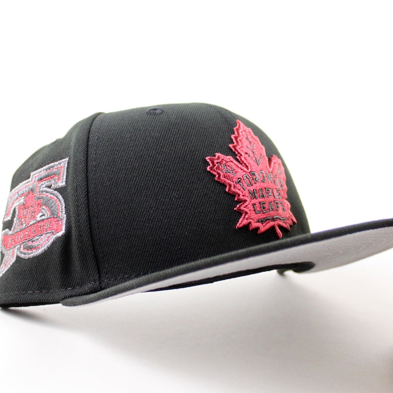 TORONTO MAPLE LEAFS 75th New Era 59Fifty Fitted Hat (Black Gray Under brim) 7