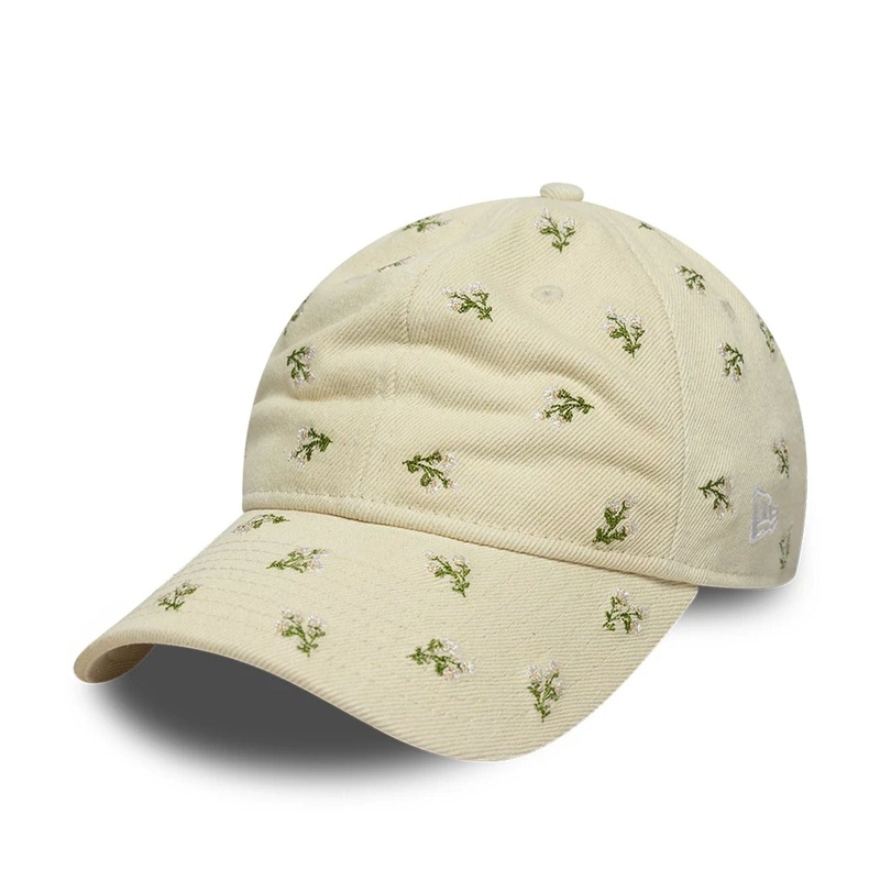 Womens New Era Floral Cream 9TWENTY Adjustable Cap OSFM