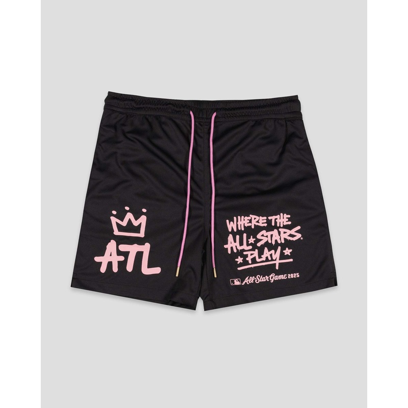 Where the All Stars Play Diamond Air Mesh Shorts (Black) – All-Star Game 2025 Small