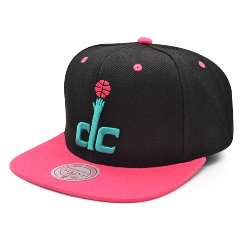 Washington Wizards NBA Mitchell & Ness MIAMI VICE Snapback Hat – Black/Pink