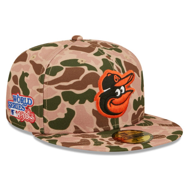 Baltimore Orioles New Era 1983 World Series DUCK CAMO 59Fifty Fitted Hat – Camo Deluxe 7