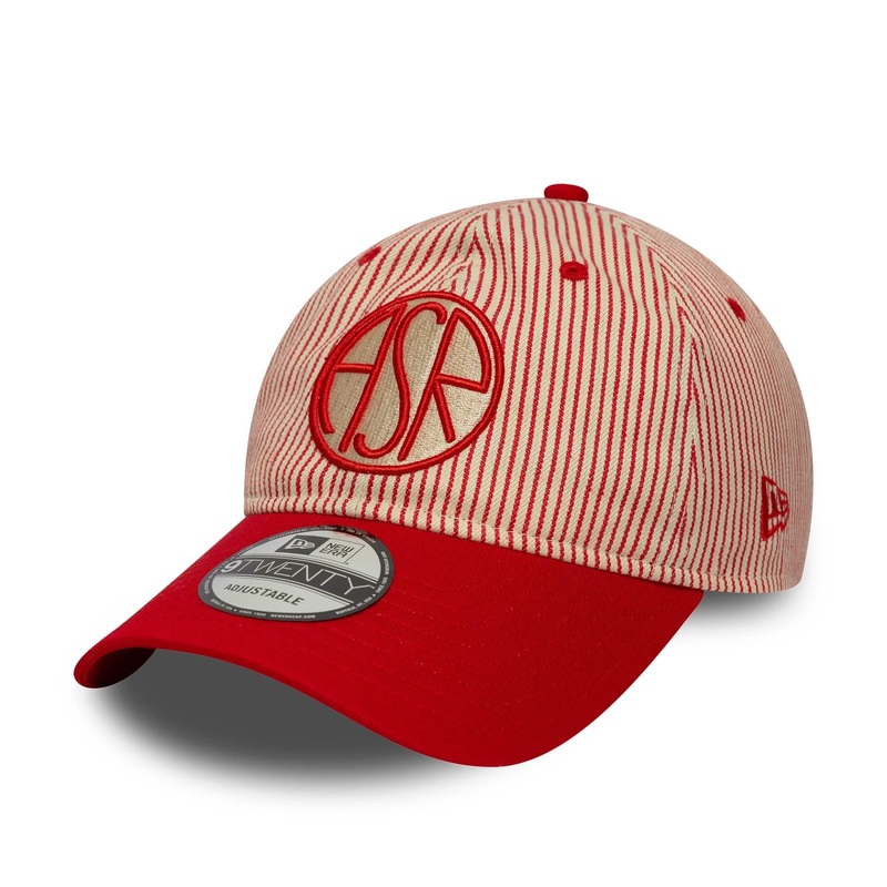 AS Roma Pinstripe Red 9TWENTY Adjustable Cap OSFM