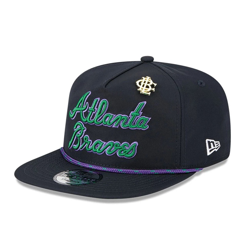 Atlanta Braves MLB Big League Chew Navy Golfer Adjustable Cap OSFM