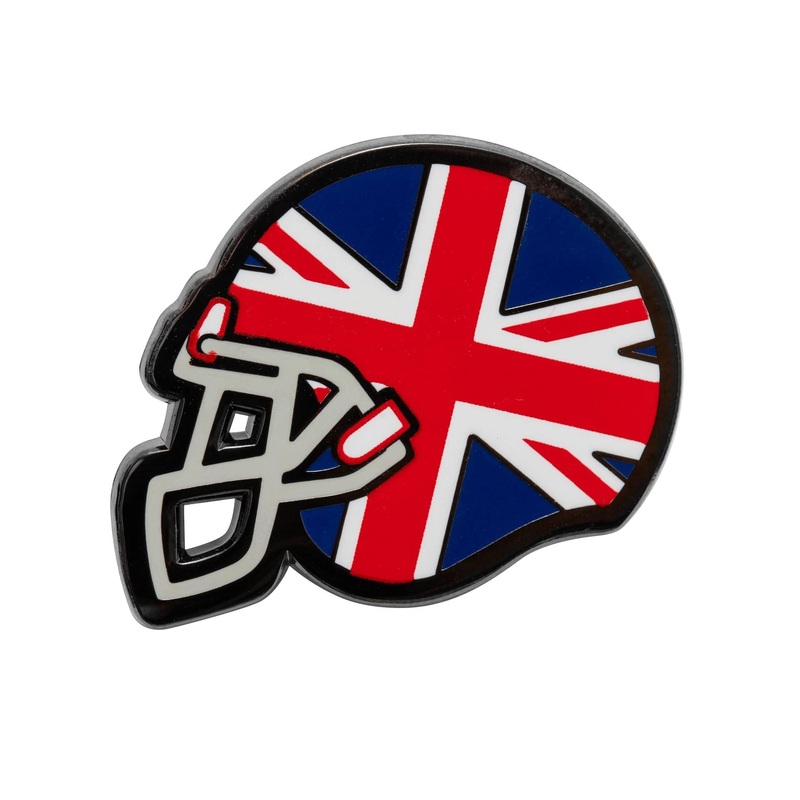 New Era Union Jack Flag Helmet Red Pin Badge OSFM
