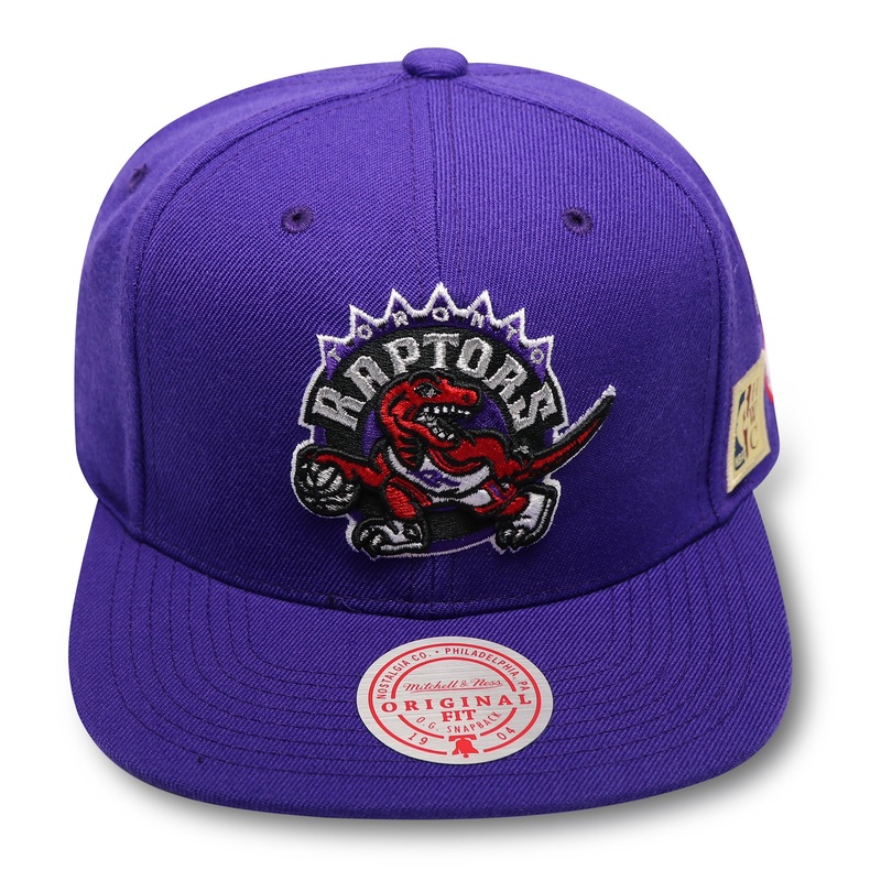 TORONTO RAPTORS (PURPLE) “FINALS PATCH” MITCHELL & NESS SNAPBACK (SKY BLUE BOTTOM)