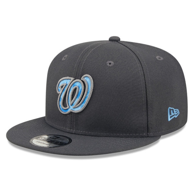 Washington Nationals New Era 2022 FATHER’S DAY 9FIFTY Snapback Adjustable Hat – Graphite/Sky